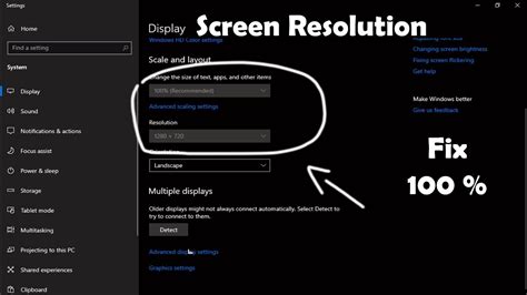 how to fix resolution problem in windows 10
