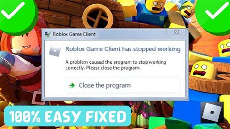 how to fix roblox client stopped working