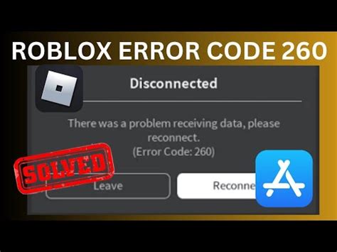 how to fix roblox error code 260