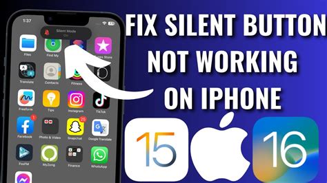 how to fix silent button on iphone 15 not working