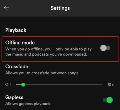how to fix spotify offline mode on android