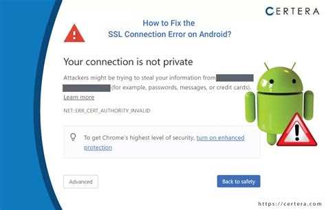 how to fix ssl connection error on android phone