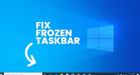 how to fix stuck taskbar windows 10