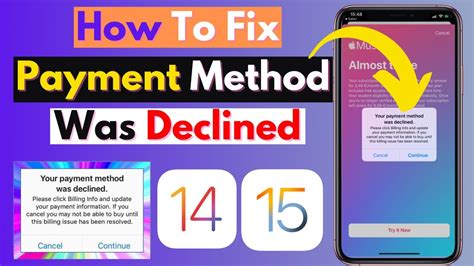 how to fix the payment method on iphone