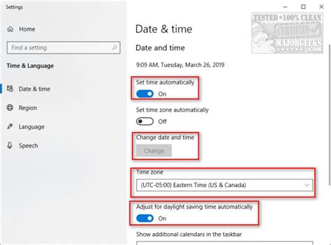 how to fix the time on pc