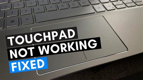 how to fix touchpad not working