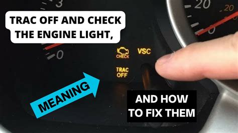 how to fix trac off and check engine light lexus