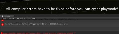 how to fix unity compiler errors
