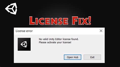 how to fix unity license error