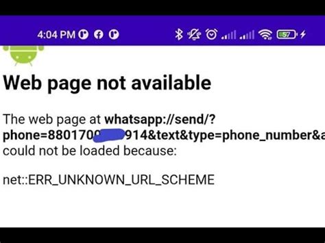 how to fix unknown url scheme in android webview