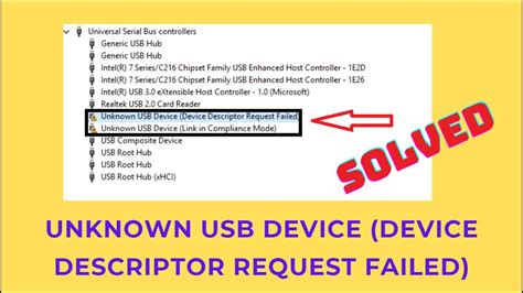 how to fix unknown usb device invalid device descriptor