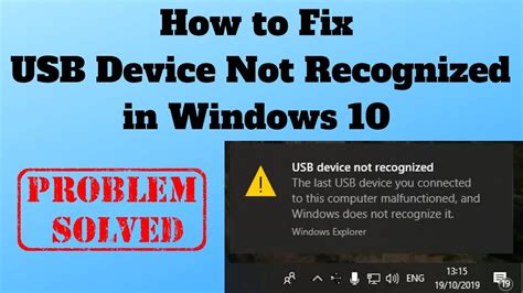 how to fix usb device not recognized windows 10 download