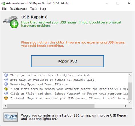 how to fix usb driver error