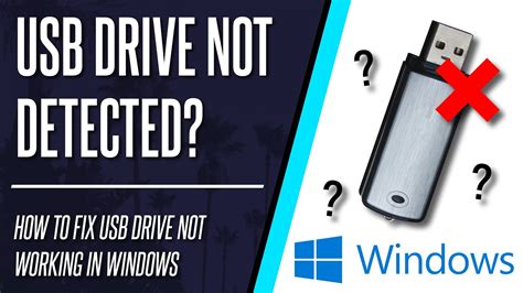 how to fix usb flash drive not detected windows 11