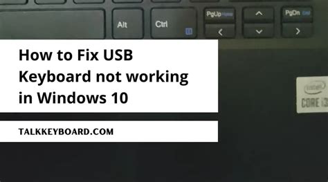 how to fix usb keyboard not working