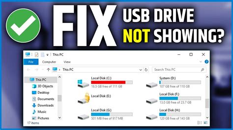 how to fix usb not showing up