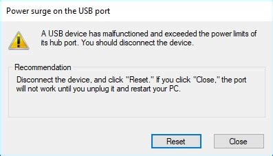 how to fix usb port error