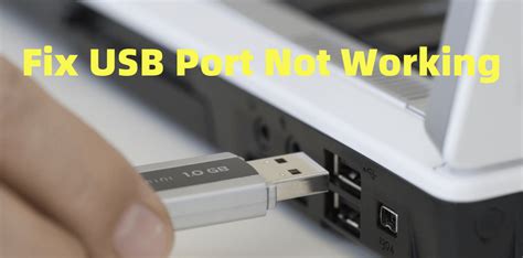 how to fix usb port not working on computer