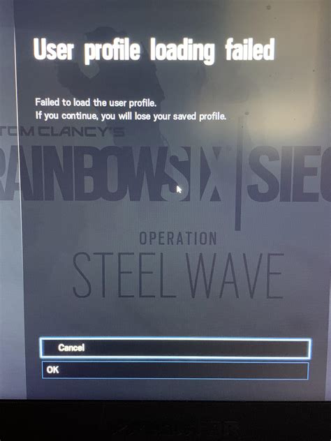 how to fix user profile loading failed r6