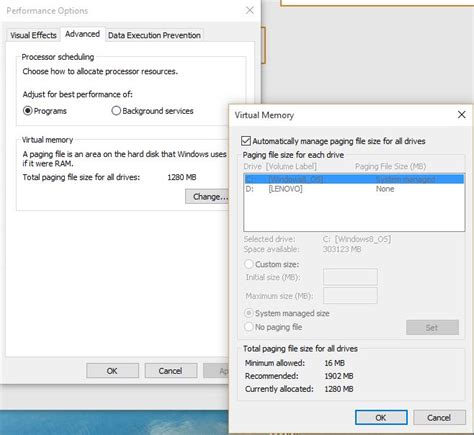how to fix virtual memory issues windows 10