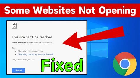 how to fix websites not opening