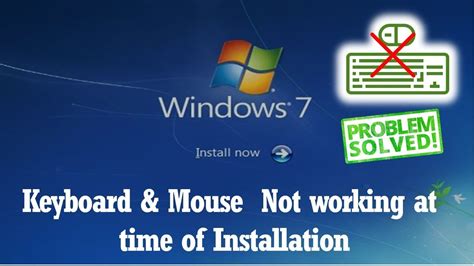 how to fix windows 7 installation keyboard and mouse not working