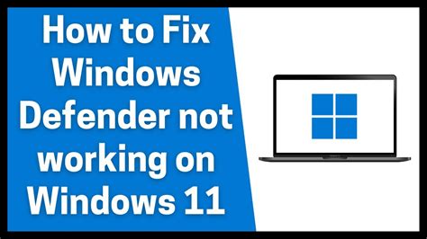how to fix windows defender not working