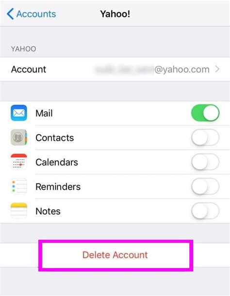 how to fix yahoo account error on iphone