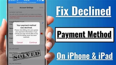 how to fix your payment method on iphone