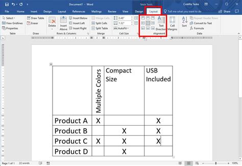 how to flip text in word table