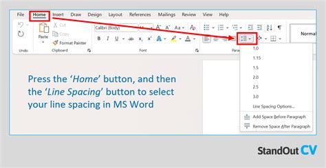 how to format 1.5 line spacing in word
