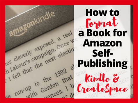 how to format a book for amazon