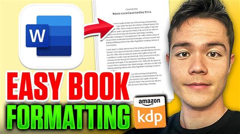 how to format a book in microsoft word for amazon kdp step by step