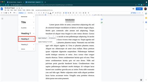 how to format a book manuscript in google docs