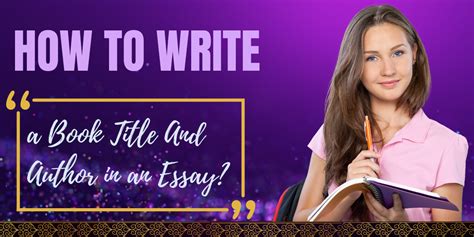 how to format a book title and author in an essay