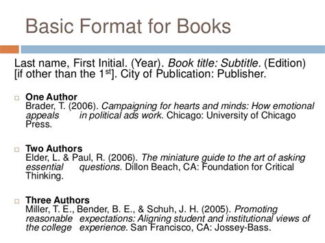 how to format a book title in apa
