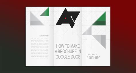 how to format a brochure in google docs