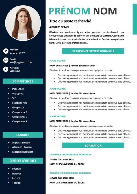how to format a cv in word