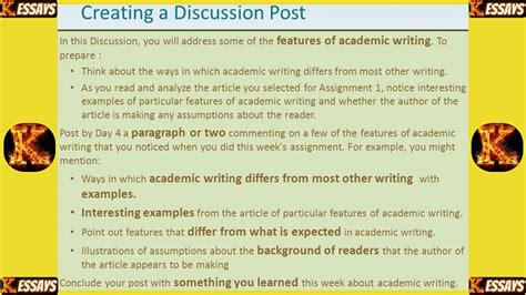 how to format a discussion post in apa