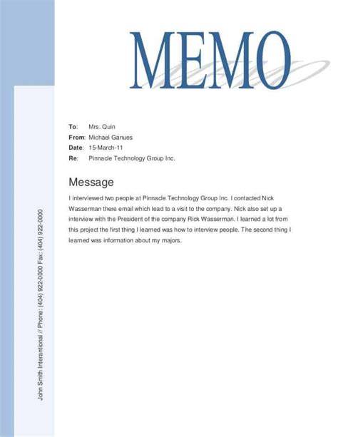 how to format a memo in word