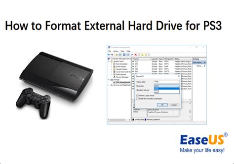 how to format a ps3 hard drive on pc