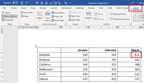 how to format a table from excel to word