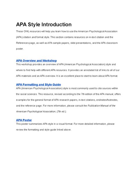 how to format an introduction apa