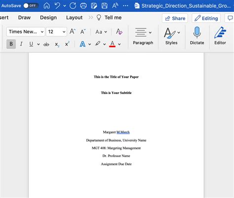 how to format apa paper in word
