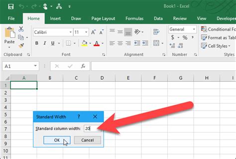 how to format column width in excel