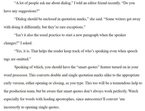 how to format dialogue in a novel