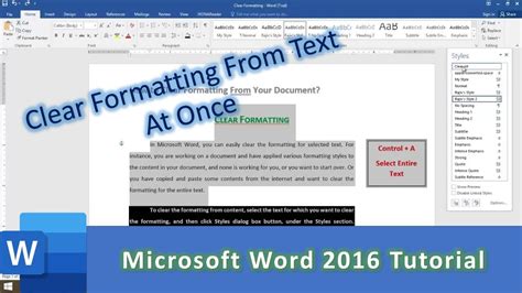 how to format entire document in word