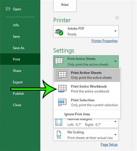 how to format excel workbook for printing