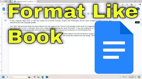 how to format google docs like a book reddit