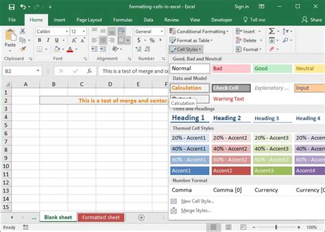 how to format in excel sheet